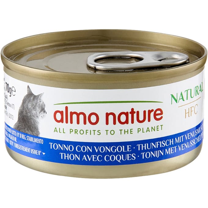 24x70g Tonijn met Mosselen Almo Nature Kattenvoer