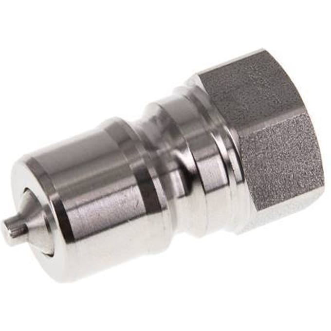 RVS DN 10 Hydraulische Koppeling Insteeknippel G 3/8 inch Binnendraad ISO 7241-1 B D 19.1mm