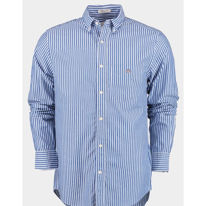 Regular fit vrijetijdsoverhemd met streepmotief, model 'POPLIN'