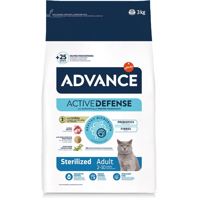 Advance Sterilized met Kalkoen Kattenvoer - Dubbelpak: 2 x 3 kg