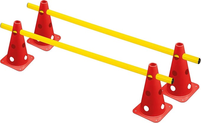 Multifunctionele Trainingskegels Set met 2 Trainingsstangen voor Sport en Spel