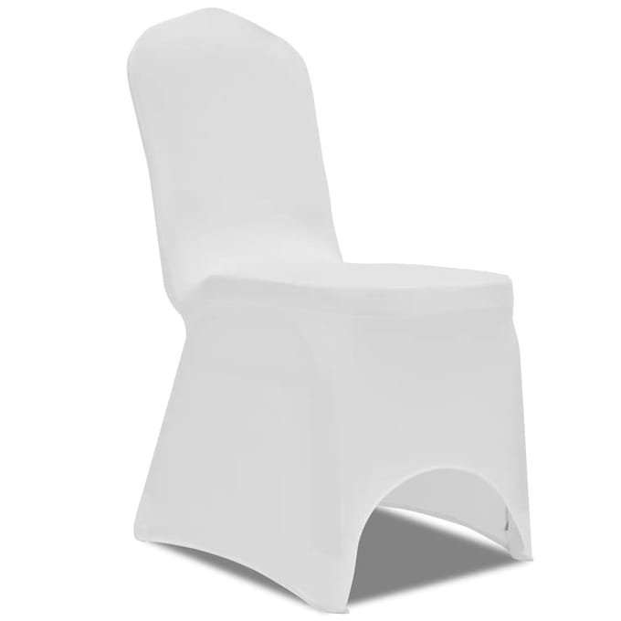 vidaXL - Stoelhoes - stretch - 4 - stuks - wit