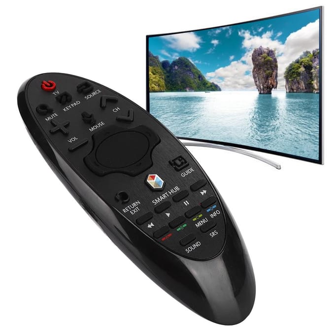TV Afstandsbediening voor Samsung SR-7557 HUB Vervangende Afstandsbediening voor Smart TV Zwart gray