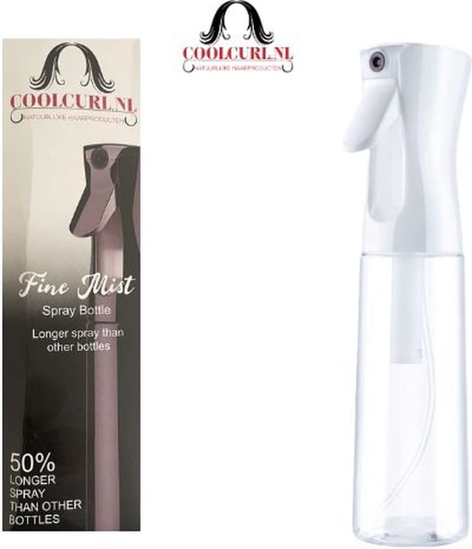CoolCurl™ kappersspuit 300ml Wit transparen , Mist spray bottle,waterspuit verstuiver,haarspuit voor krullen