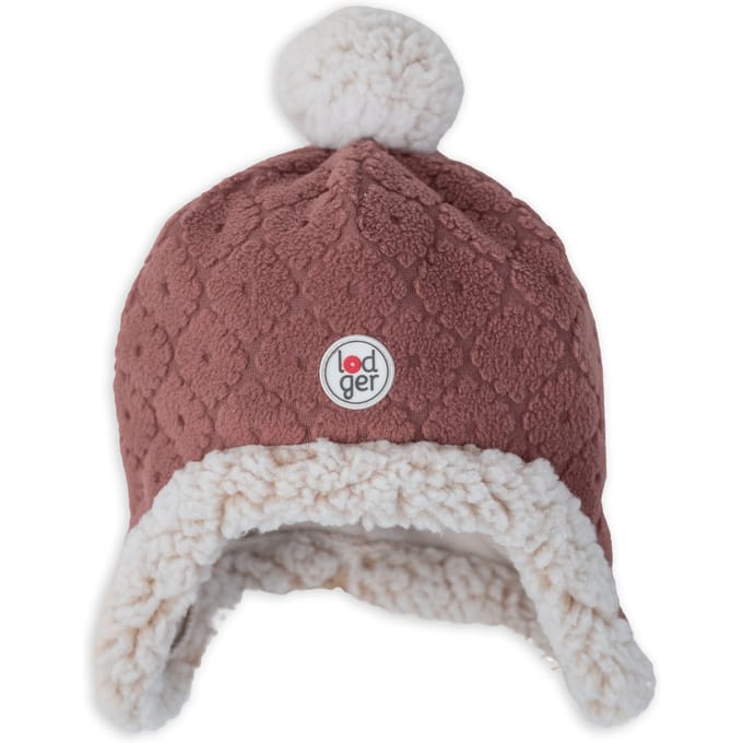 Kindermutsje winter rood - 1-2 Jaar - fleece voering - met pompon