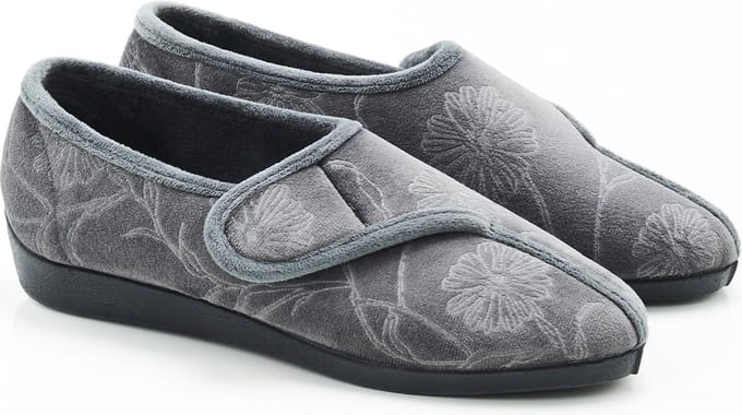Damart - Pantoffels met klittenband - Dames - Grijs - 36