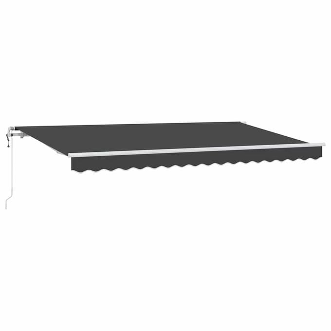 vidaXL - Uitschuifbare - luifel - Antraciet - 400 - x - 200 - cm - Stof
