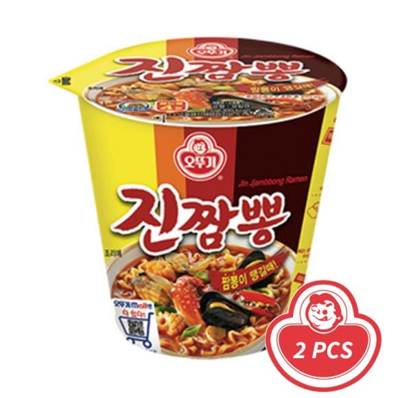 Ottogi Pittige Zeevruchten Ramen/Jin-Jjamg-Bbong Klein Bekertje 75g (3 opties) 6PCS