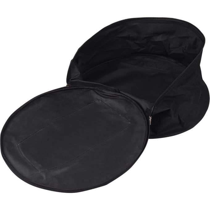 Sac à dos compact pour caisse claire avec bandoulière et poches extérieures noir
