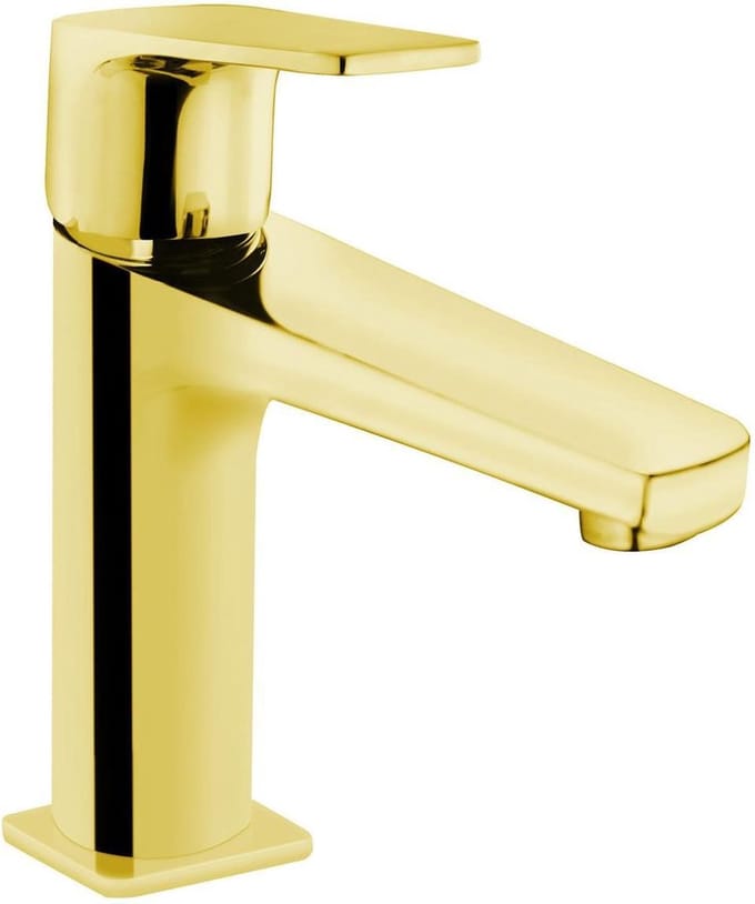 Wastafelmengkraan Lambro Opbouw Rond Met Hendel Goud