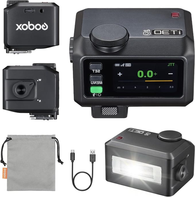 Mini Flitser voor Camera's - Geschikt voor Canon, Sony, Nikon, Fuji en Olympus - IT30pro-C/N/S/F/O