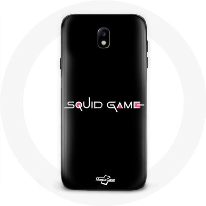 Case voor Samsung Galaxy J5 2017 Squid Game-logo Zwarte achtergrond