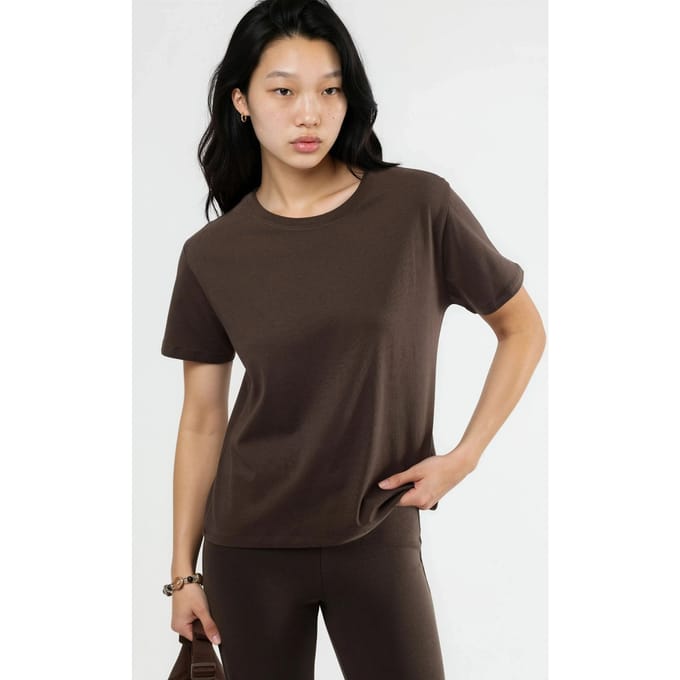 Effen Crew Neck Katoenen T-Shirt