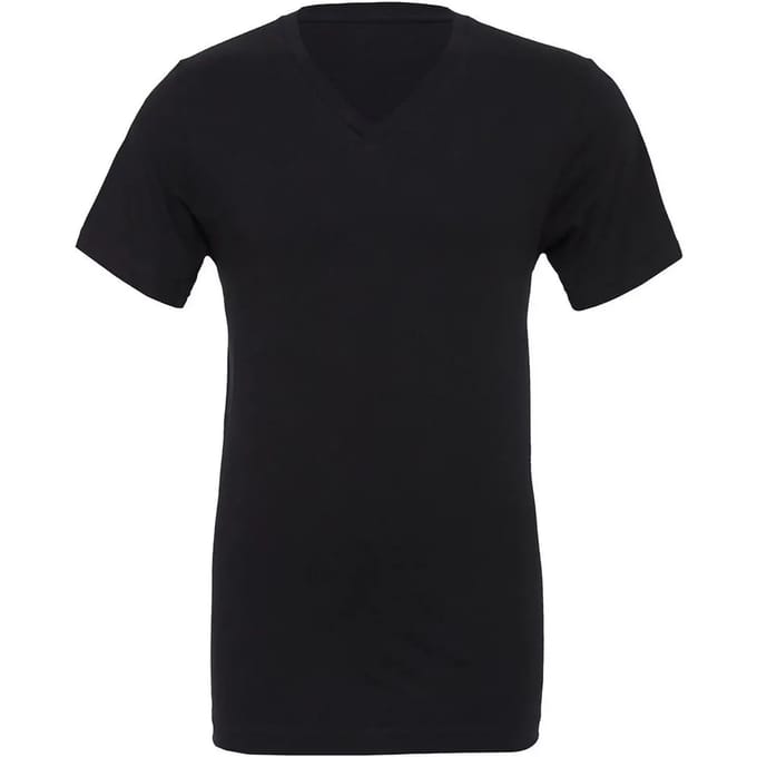 Bella+Canvas Unisex Jersey Short Sleeve V-Neck Tee CV3005 - Black - L