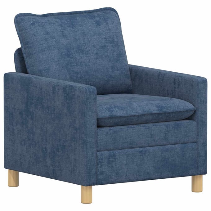 vidaXL - Bank - Blauw - 76 - x - 81 - x - 87,5 - cm - Polyester