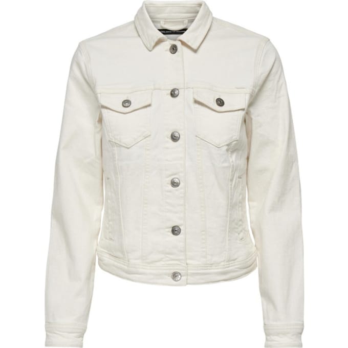 ONLY ONLTIA DNM JACKET COL PIM Dames Jas - Ecru