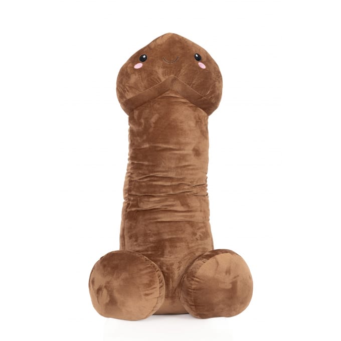SHOTS - S-LINE Penis Plushie - Bruine knuffel van 100 cm - Grappig cadeau
