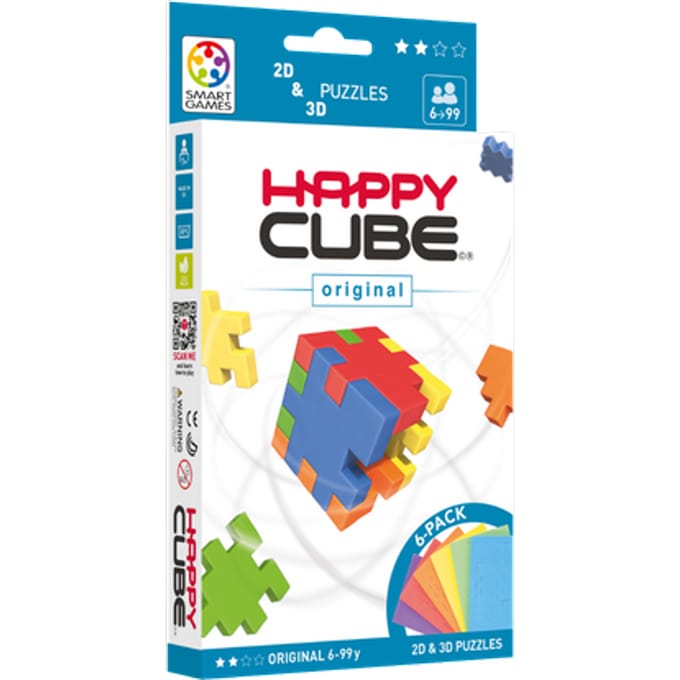 SmartGames Happy Cube Original 2D & 3D Breinbreker Puzzel - 6 stuks