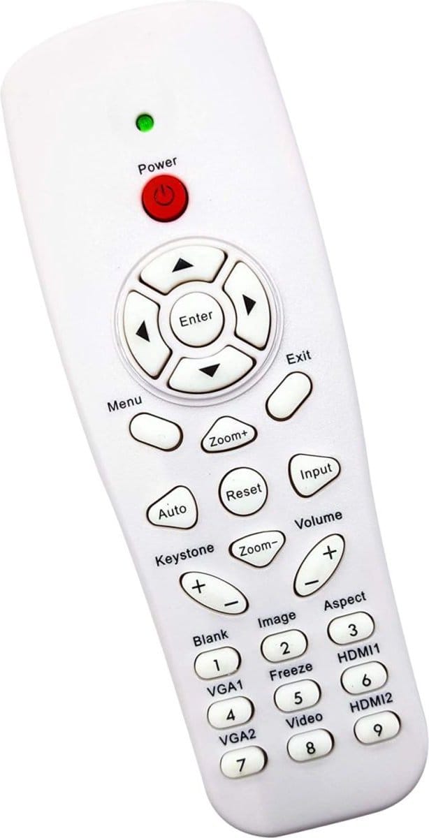 Afstandsbediening geschikt voor de BOXLIGHT P12 LIWH beamer, vervangt BR-3080N