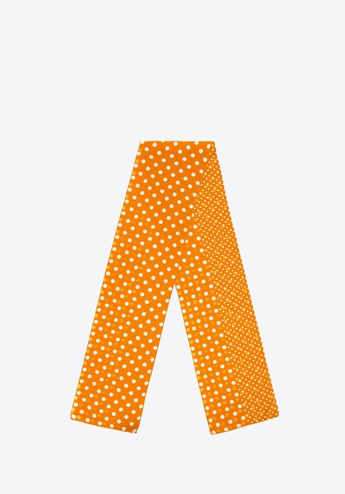 Wittchen - Damessjaal - Polkadots - Oranje en Wit - Polyester