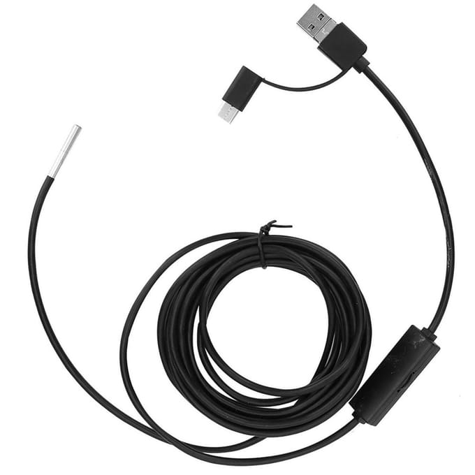 3-in-1 voor Android Type C mobiele telefoon 3,9 mm lens Hoge definitie waterdichte endoscoop(5m kabel ) black