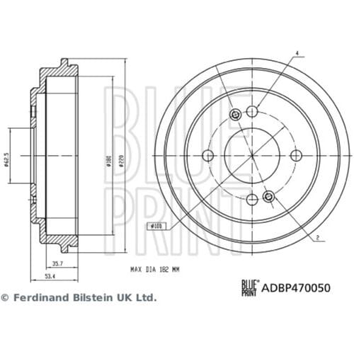 Remtrommel BLUE PRINT ADBP470050
