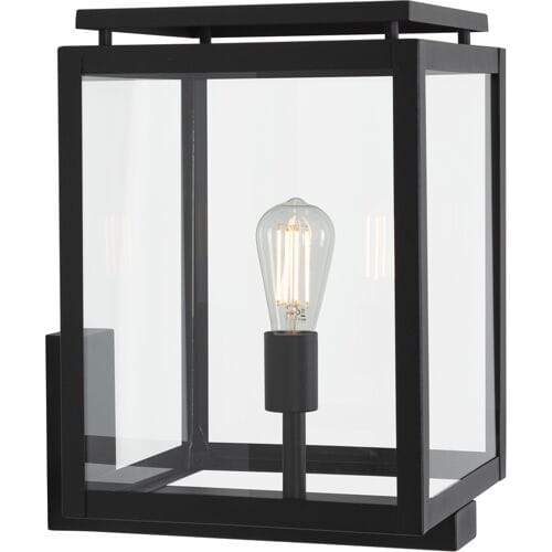 KS Verlichting De Vecht XL Muurlamp Zwart met Lichtsensor LED