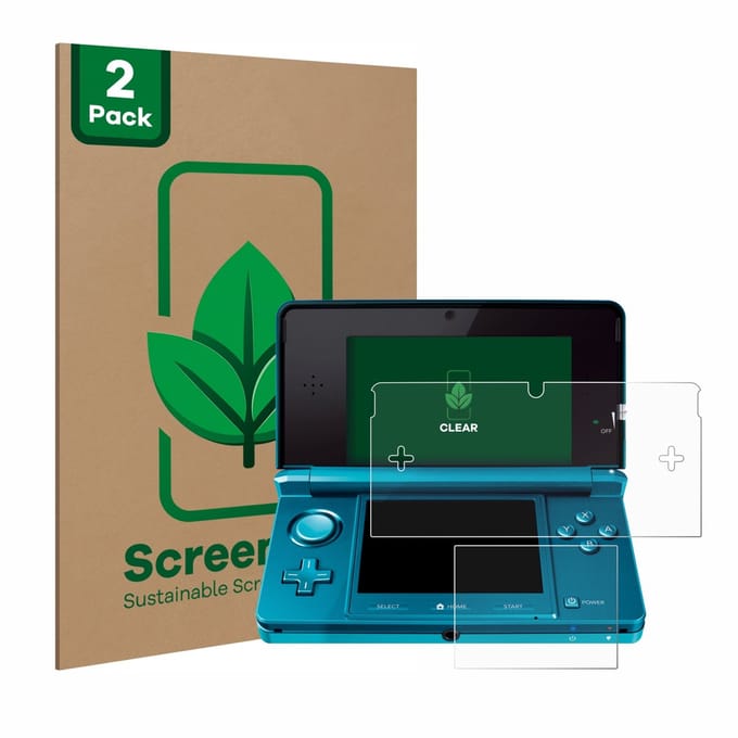 2 Stuks Screenprotector voor Nintendo 3DS - Hoogwaardige Beschermfolie transparant