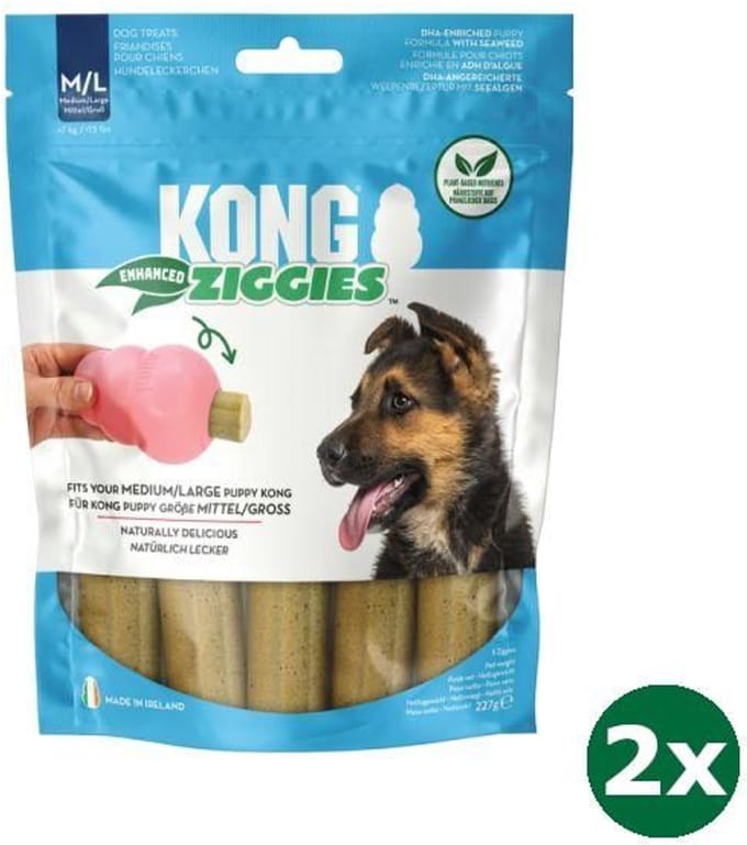 2xm/l 227 gr 5 st Kong ziggies enhanced puppy