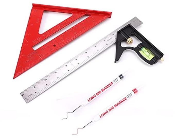 Rafter Square en 12" Combo Vierkante Set - Timmerwerk en Houtbewerking