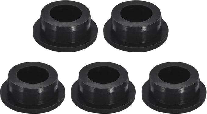 5 Zwarte Rubberen Stopper voor Gaten 26 mm - Waterdichte Afdichting