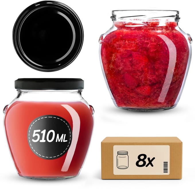 KADAX Amphora Pot fi82 510ml + deksel wz8 Zwart