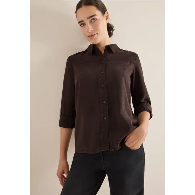 Gekleurd Lyocell overhemd blouse