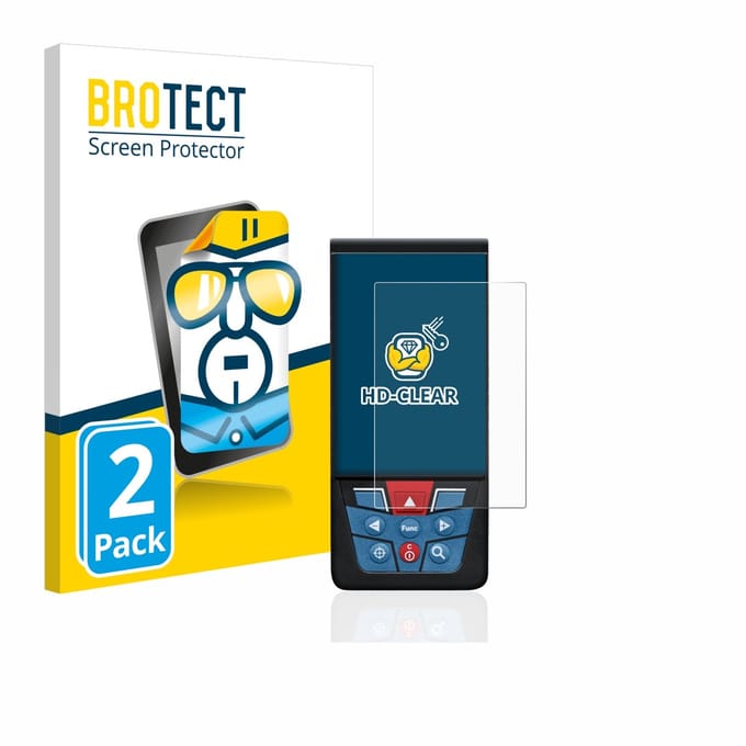BROTECT - Screenprotector voor Bosch GLM 150-27c - Folie Beschermfolie transparant 2 Stuks