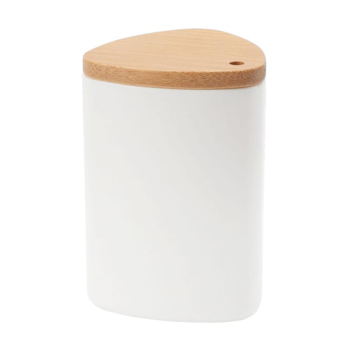 Tandenstoker Opbergdoos PS Bamboe Eenvoudig Modern Tandenstoker Dispenser Container voor Thuis Hotel white