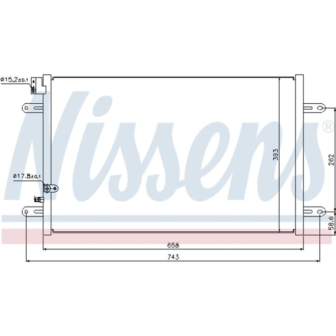 Condensator, airconditioning NISSENS 94854
