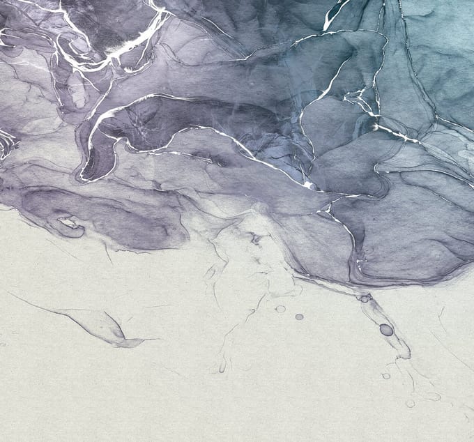 Fotobehang - Ink Blue Fluid 300x280cm - Vliesbehang