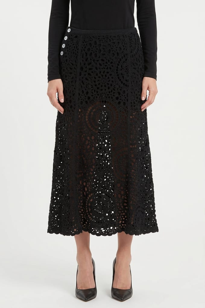& Other Stories Bao Skirt Black Größe: M | Midiröcke Outlet | Damen | Schwarz