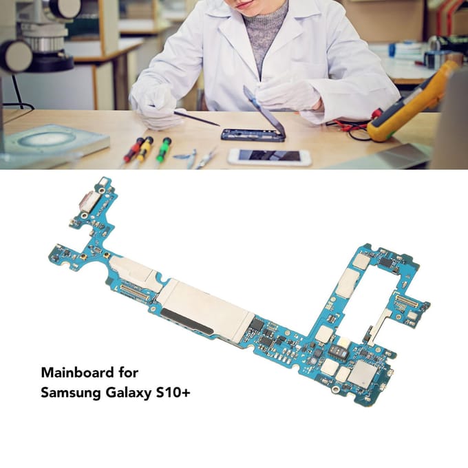 128GB Moederbord Ontgrendeld Mobiele Telefoon Moederbord Logic Board Plaat voor Galaxy S10+ beige