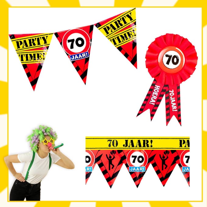 Feestpakket | Verjaardag | 70 jaar | Verkeersbord