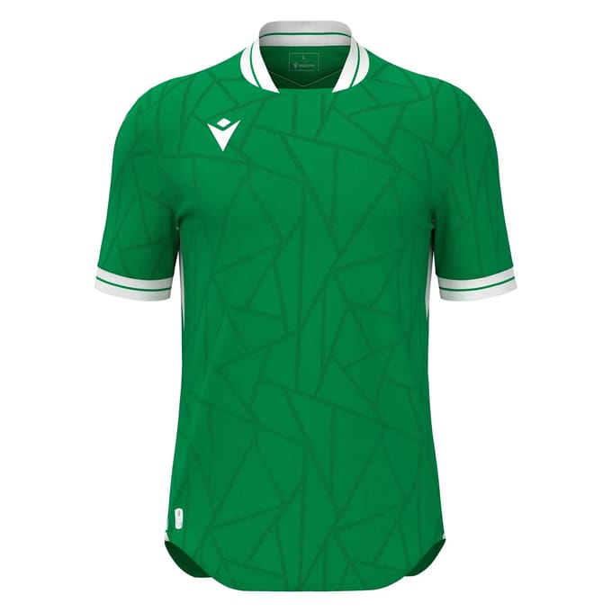 Macron Cerberus Shirt Korte Mouw Heren - Groen / Wit | Maat: L