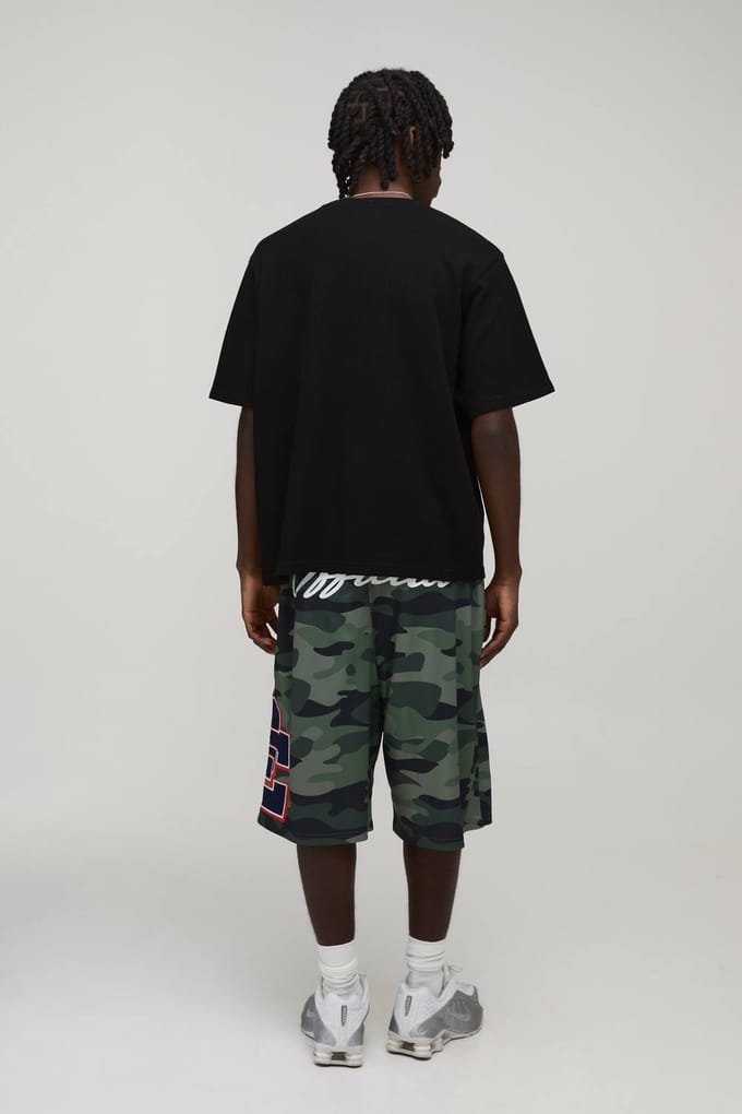 Relaxed Fit Gothic 2013 Embroidered Waffle T-Shirt | Black | Size Small