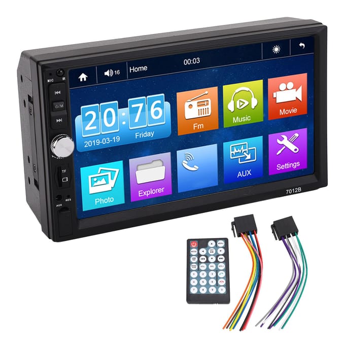 7-inch Touchscreen Head Unit DC12V voor Carplay Draadloos voor Android Auto Bluetooth AUX MP5 Speler Auto Multimedia Ontvanger Type B blue
