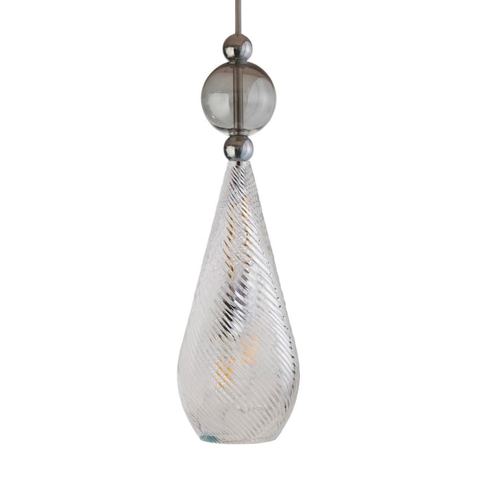 EBB & FLOW Smykke L zilver crystal swirl rookgrijs