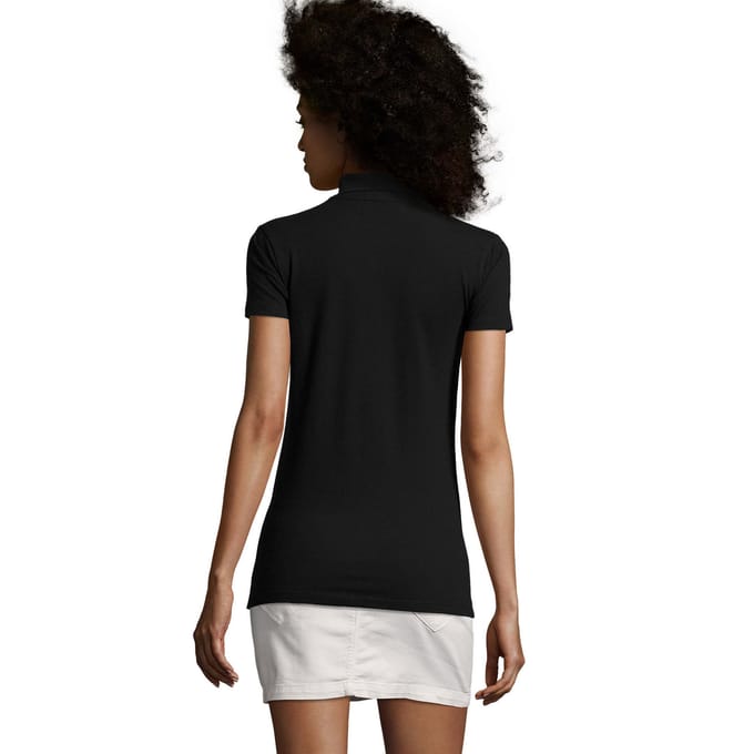 SOLS Dames/Dames Phoenix Gekamd Katoen Poloshirt (Zwart)