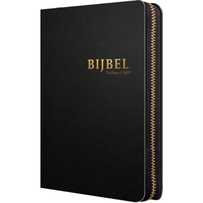 Bijbel (Hsv) Met Psalmen - 14 X 21 Luxe Leer Met Rits En Index