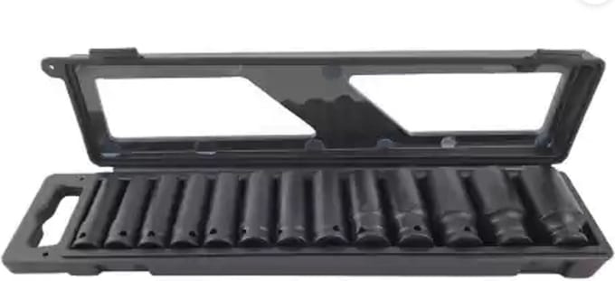 1/2'' Lange krachtdoppen set 12-kant 13 delig