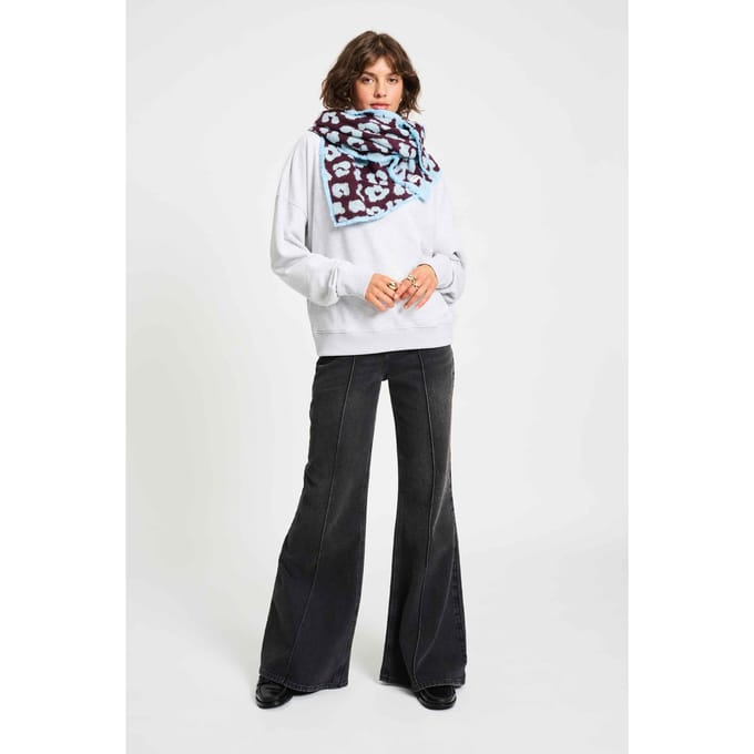 POM Amsterdam Shawl - Leopard Plum Größe: OS | Schals Outlet | Damen | Magenta
