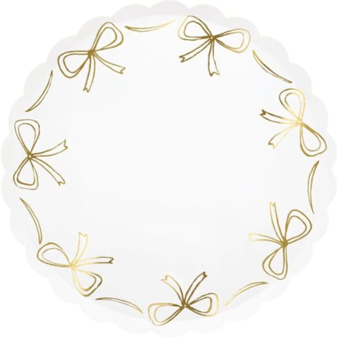Meri meri kerst dinerborden gouden strik