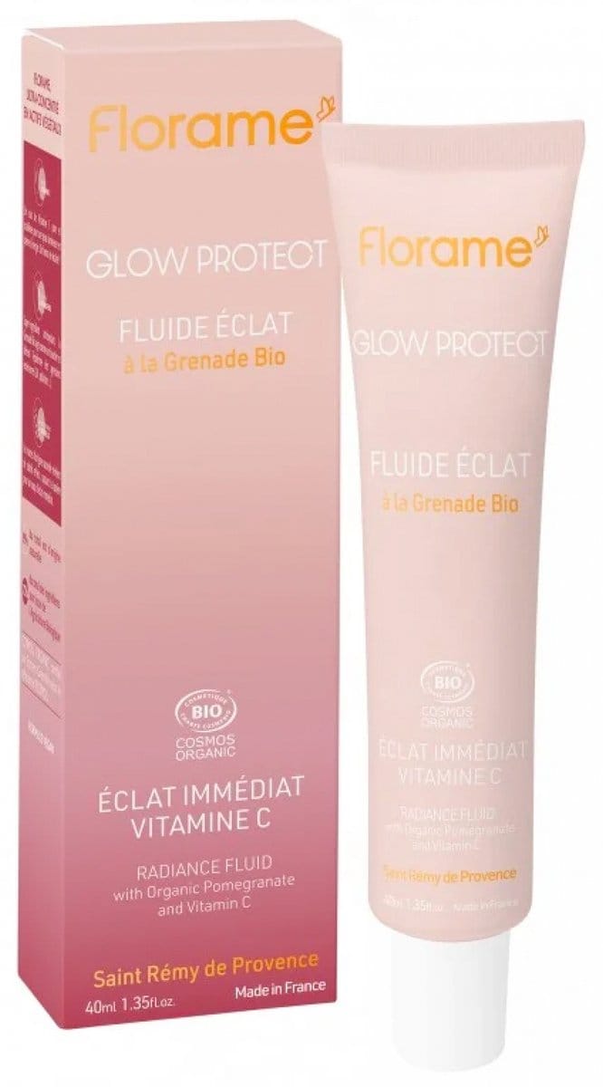 Florame Glow Protect Fluide Éclat à la Grenade Bio 40 ml